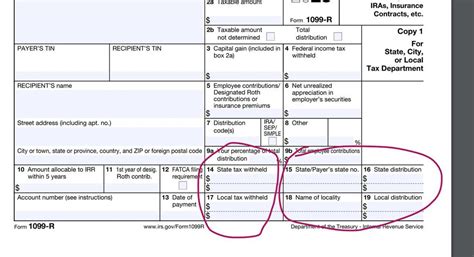 on 1099-r state distribution box is empty|1099 r box 16 blank.